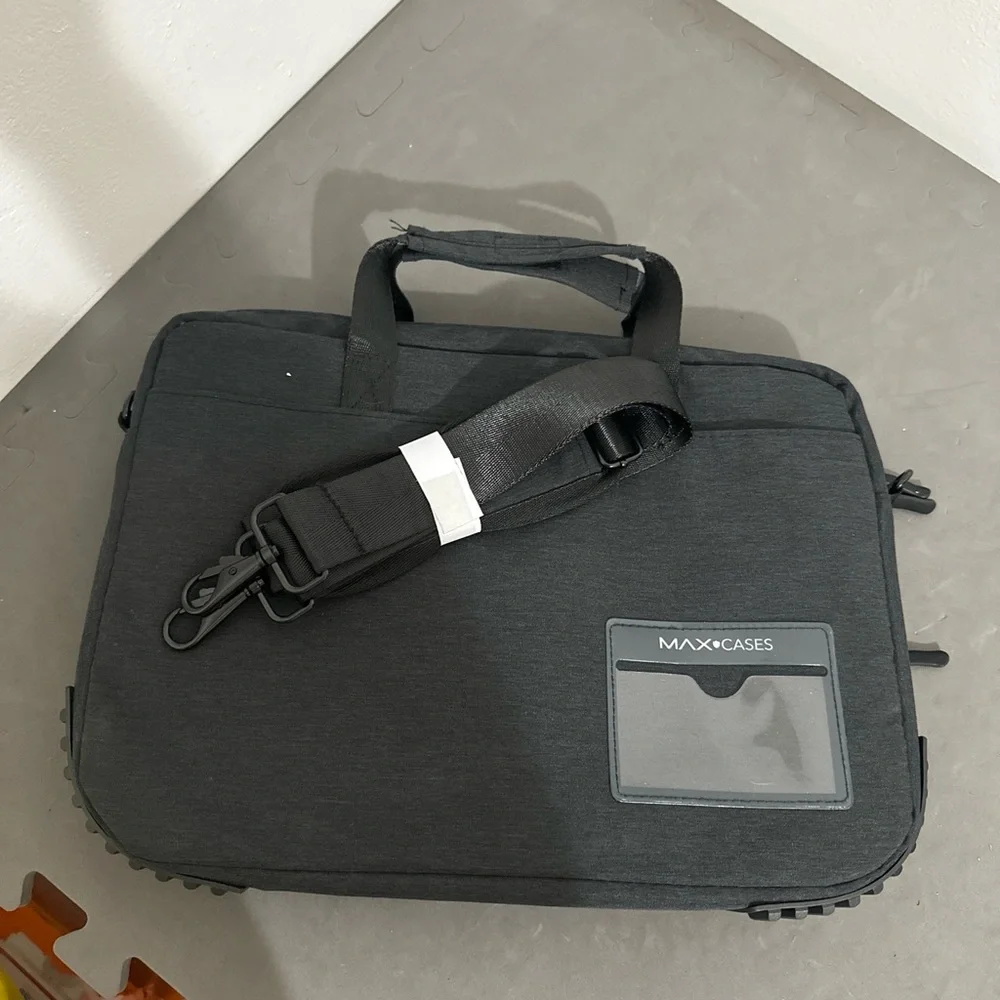 Max Case Laptop Bag Briefcase Shoulder Bag Water Repellent Dark Gray